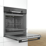 Электрический духовой шкаф Bosch Serie 6 HBA578BB0, черный, 10 режимов, 71 л