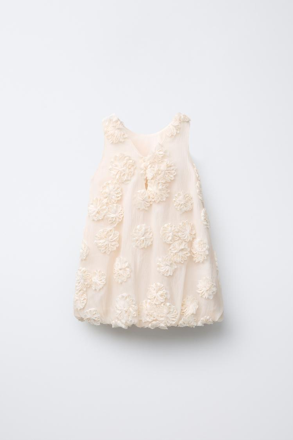 ZARA ПЛАТЬЕ С КОНТРАСТНЫМИ ЦВЕТАМИ, ЭКРЮ