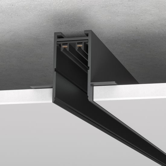 ST021.429.00H Шинопровод SKYLINE 220 встраиваемый ST-Luce Черный Длина 2 000мм SKYLINE 220