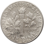 1 дайм (10 центов) 1964. США Серебро VF-XF