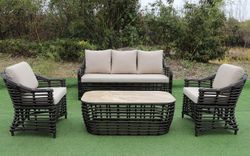 "Ницца" лаунж-зона из искусственного ротанга, цвет бронзовый