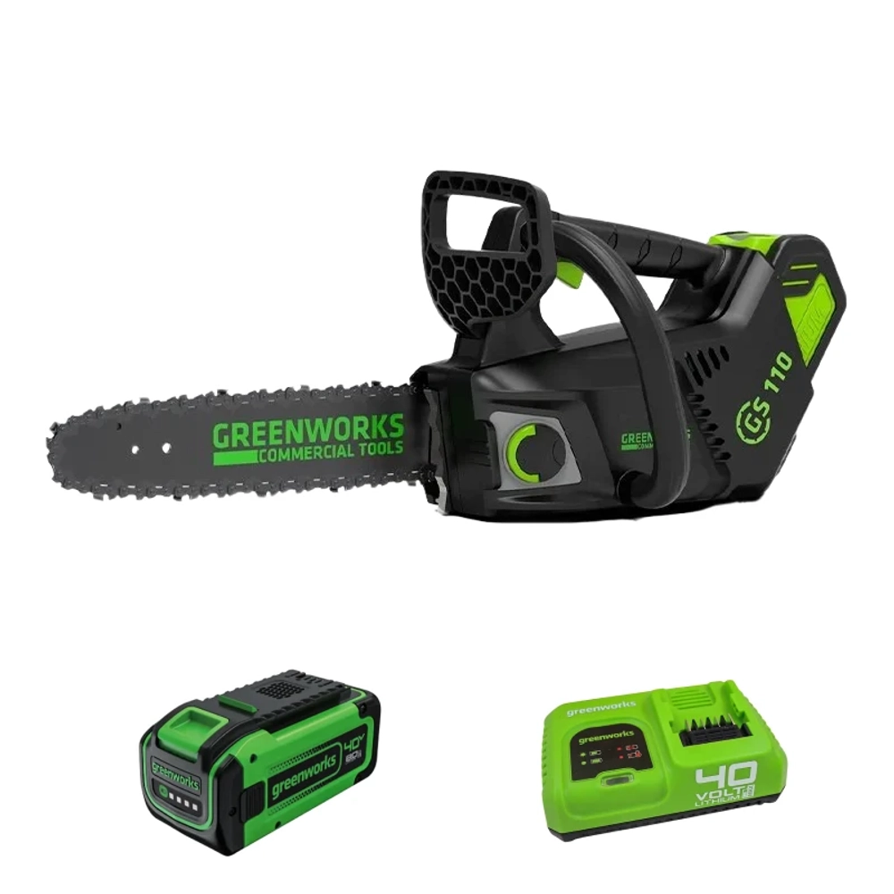 Аккумуляторная цепная пила Greenworks GD40TCSK8 (1 x 8 Ач, Быстрое ЗУ) 2003807U8F