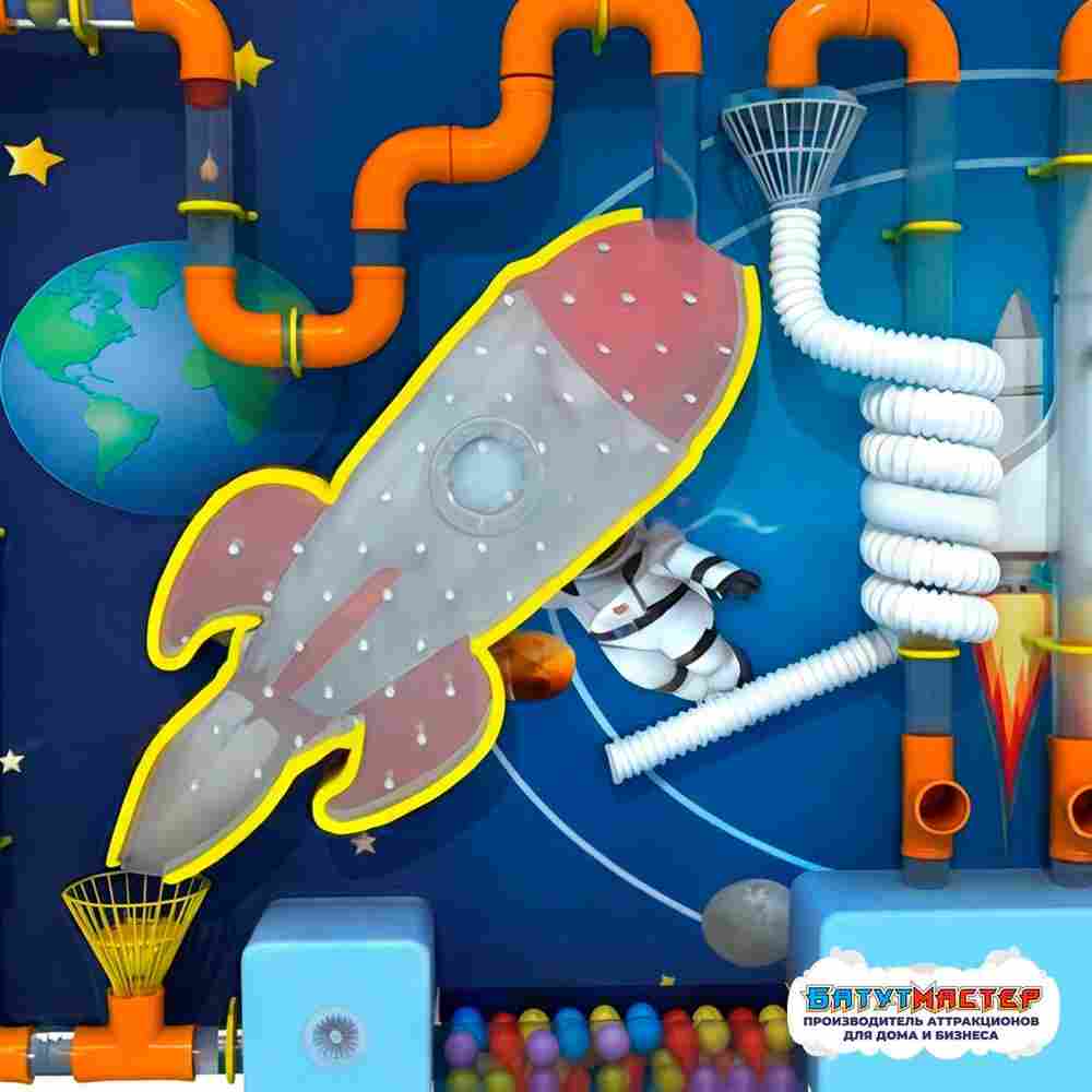 Детская интерактивная игровая стена «Обратный Отсчёт», 4×0,5×1,8 м