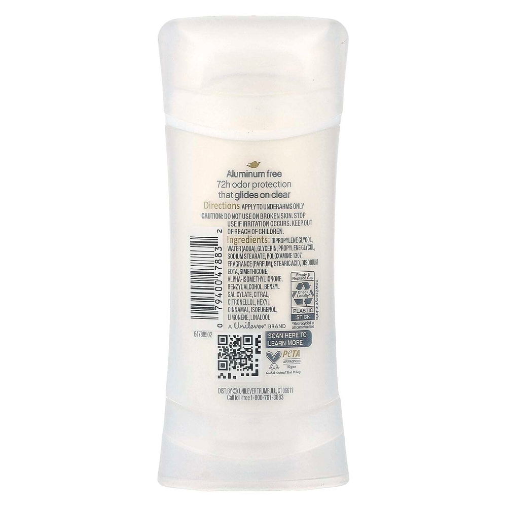 Dove, дезодорант без алюминия, лепестки роз, 74 г (2,6 унции)