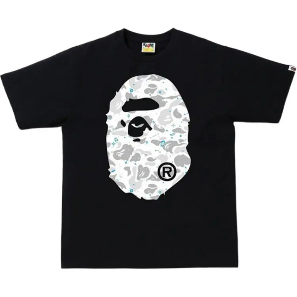 A Bathing Ape Space Camo Big Ape Head Tee