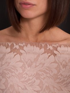 03-77 Кружево эластичное 24 см, бежевый