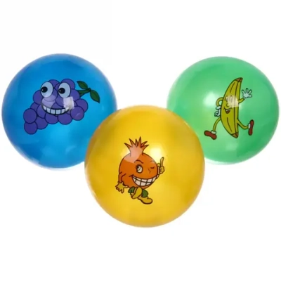 Мяч 22 см «Фрукты» (50 г), микс