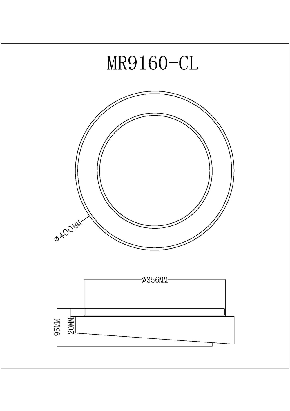 Потолочный светодиодный светильник с пультом MyFar Rhea MR9160-CL