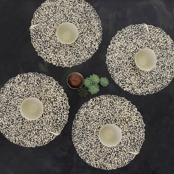 Салфетка подстановочная 38см Chilewiсh Pressed Petal Champagne США фото