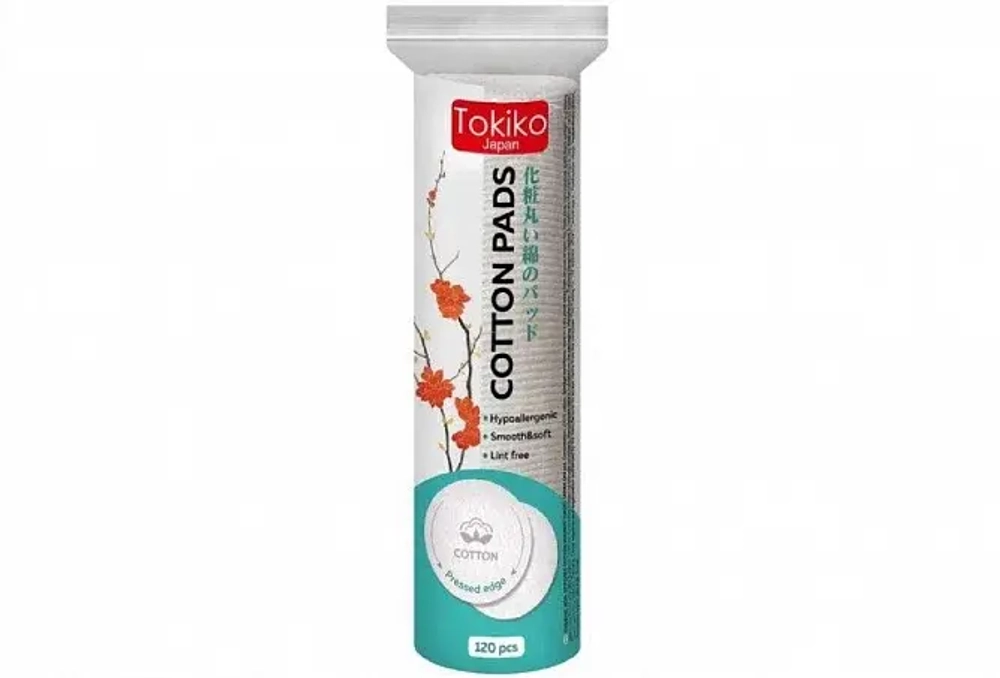 Ватные диски Tokiko Japan 120 шт, непрошитые
