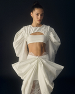 Рукава из тафты белые