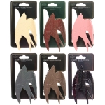 Заколка - краб для волос «AKS - VIENTO», микс 6 цветов, классика, 9,5*5,5см