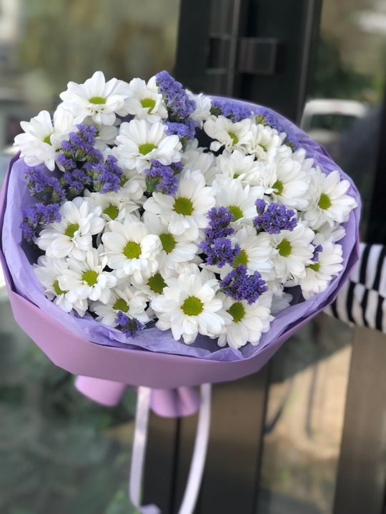 Сборный букет "Синие лучики"