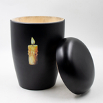 Урна для праха биоразагаемая "Эдем" черная Свеча