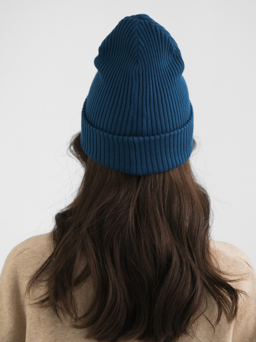 Шапка вязаная весенняя/осенняя МУЛА (Морская волна)