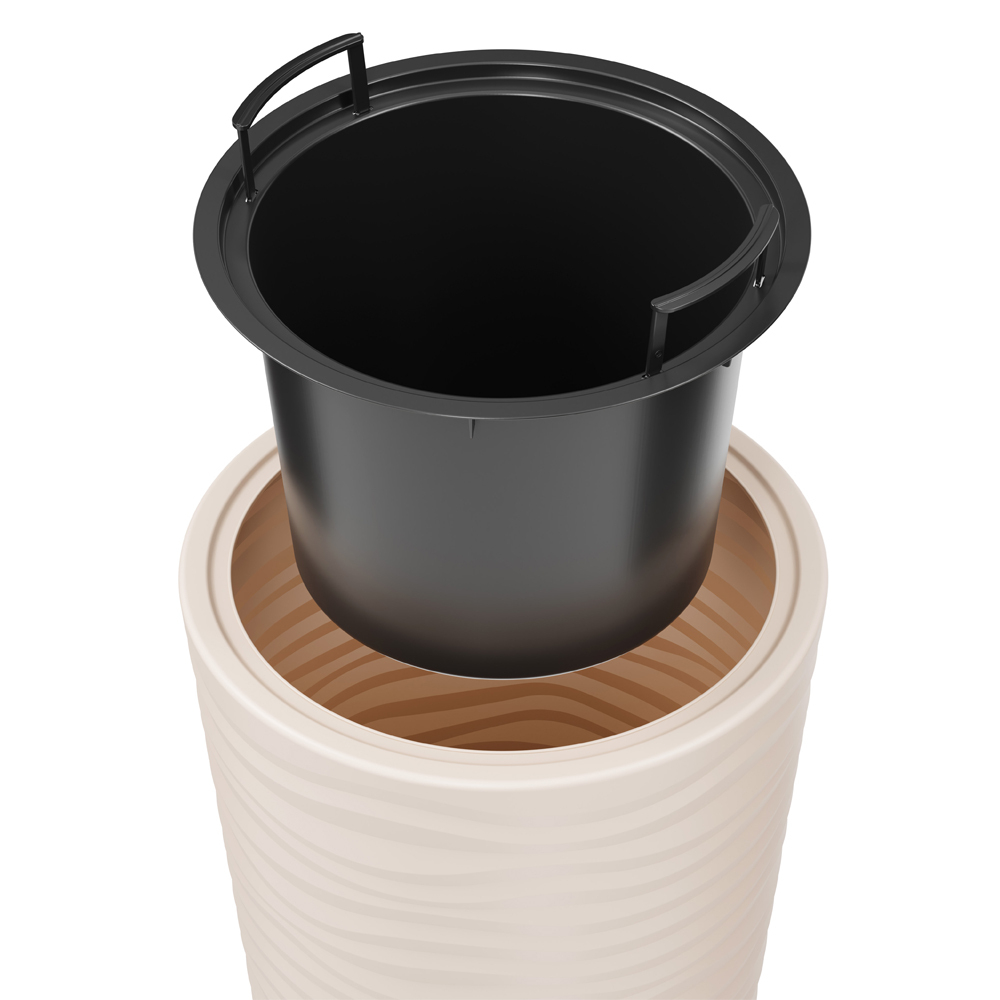 Кашпо Оазис 43л со вставкой 10л, светло-бежевый