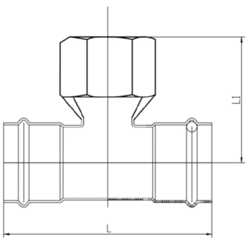 Тройник VIEIR вн.р. 15×1/2"×15 VER-PRO (60/5)
