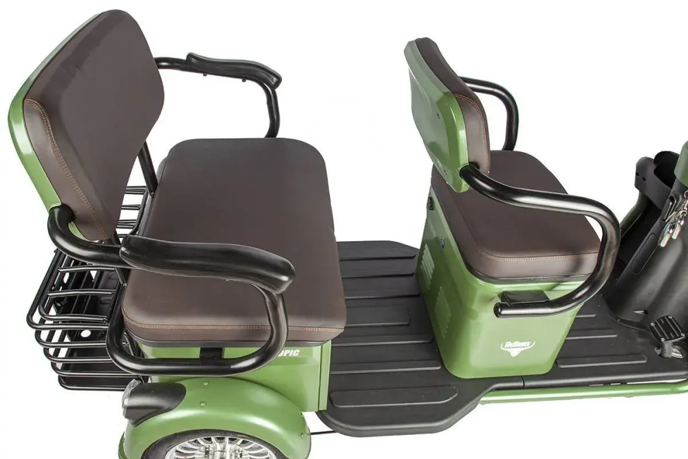 Электротрицикл Rutrike Топик пассажирский с корзиной