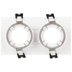 Светильник встраиваемый декоративный ЭРА KL90-2 WH под лампу MR16 GU5.3 белый пластиковый | Декоративные встраиваемые светильники