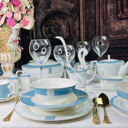 Lenardi 145-572 Обеденный сервиз 105пр. ТИФФАНИ в под.уп.(х0,5)Костяной фарфор