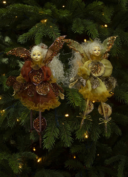 Декор 31х21х5см Noelle Фея оранжевая/золотая в ассортименте 2 вида