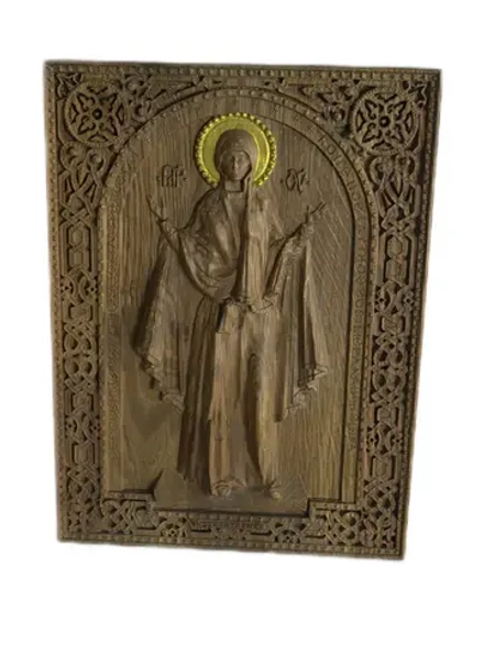 Резная икона Божьей Матери "Нерушимая Стена"