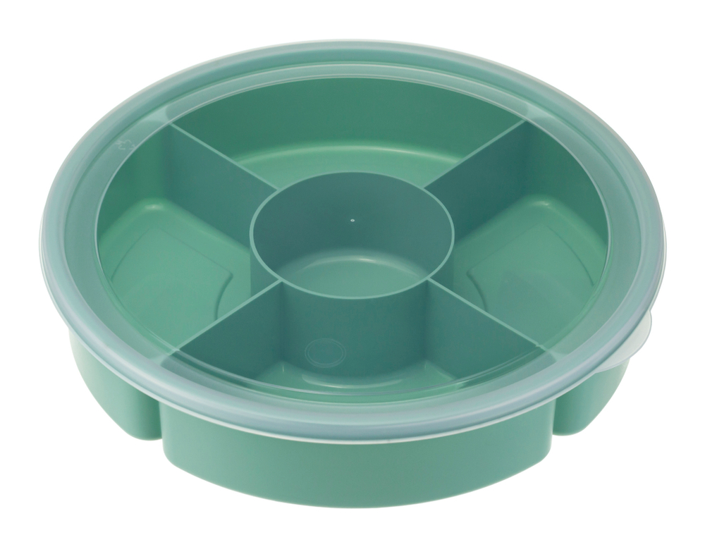 Менажница с крышкой 5 секций (4*400мл+220мл) М1123