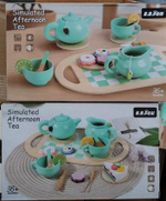 Набор деревянный чайная посуда и сладости, коробка C-41653