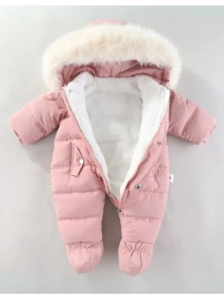 Зимний комбинезон для новорожденной девочки