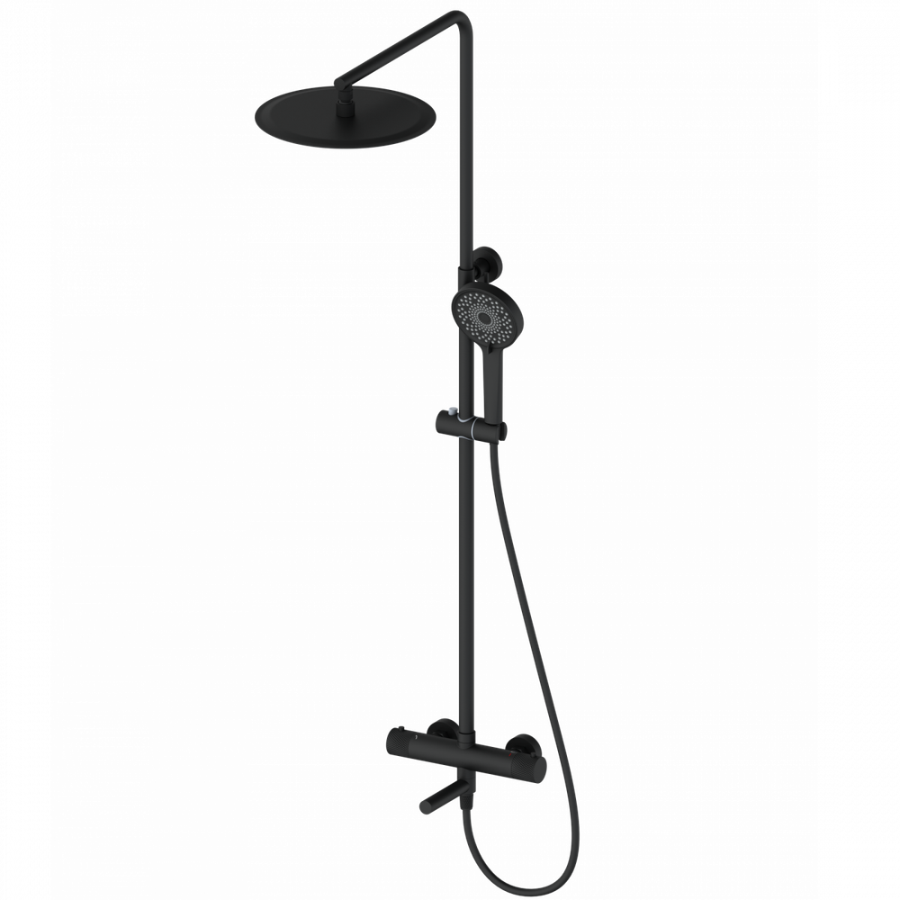 Душевая система с термостатом WONZON & WOGHAND, Черный матовый (WW-88739902-MB)