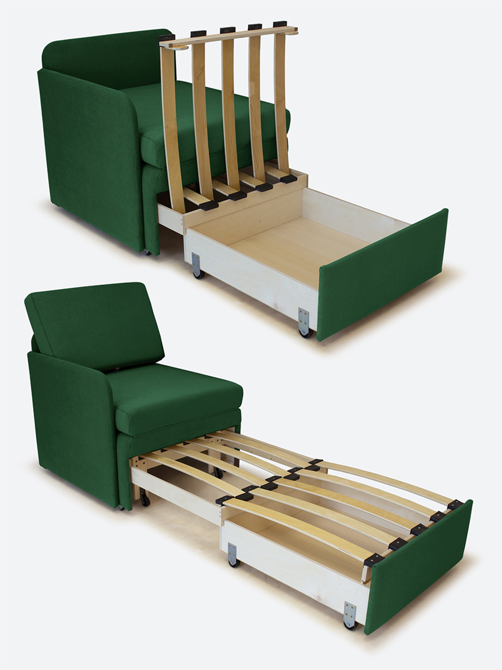 Кресло-кровать "Миник" с правым подлокотником, под правую руку