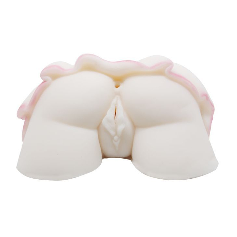 Вагина с анусом под приподнятой юбочкой (Цвет: телесный)