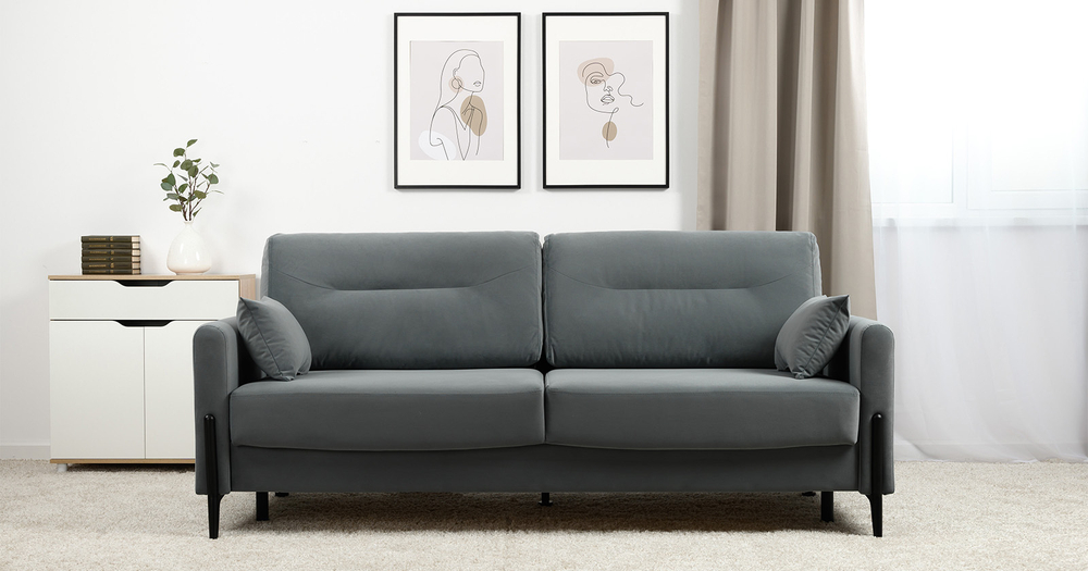 Барселона диван-кровать (СЕРО-ГОЛУБОЙ)