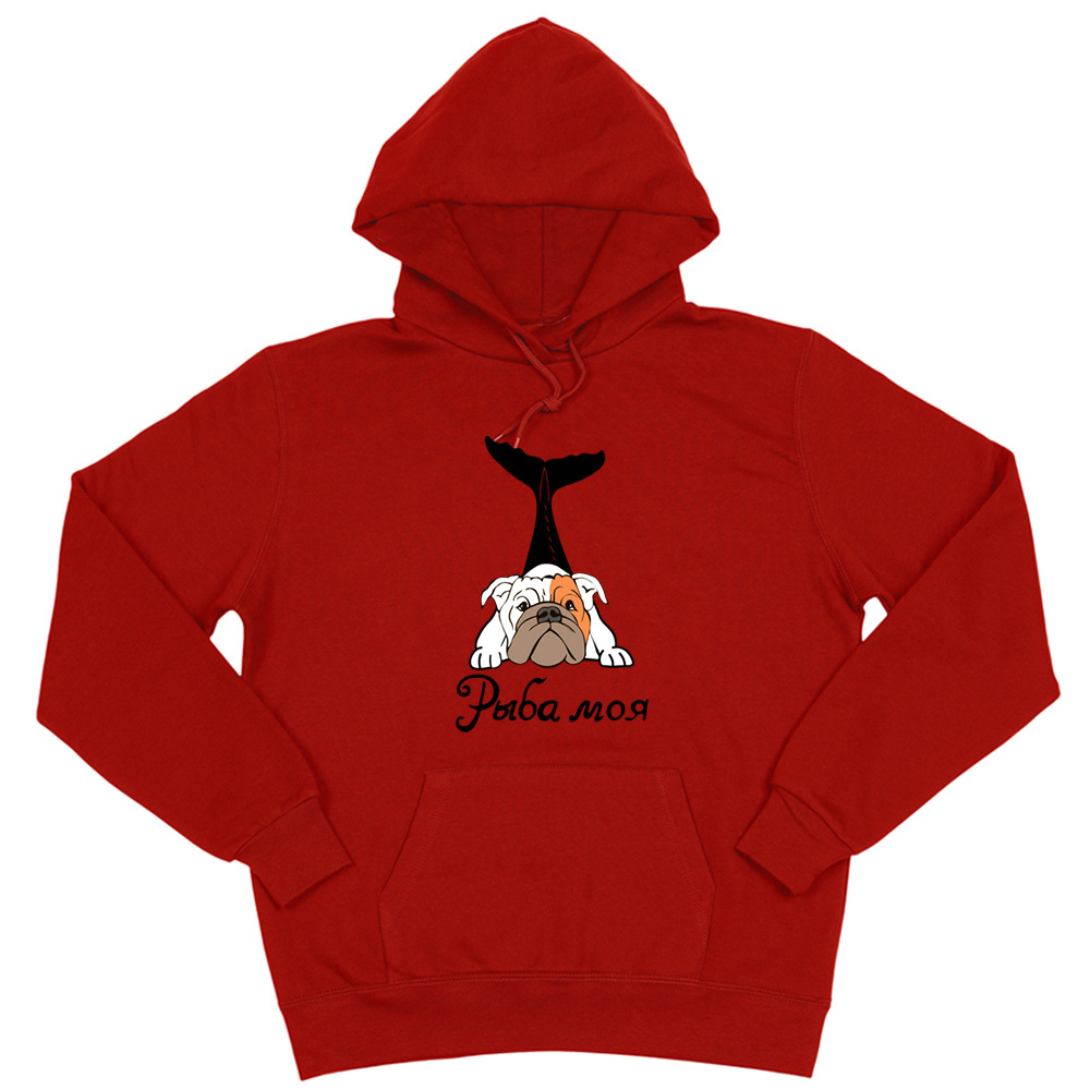 Толстовка "Английский бульдог - рыба моя"