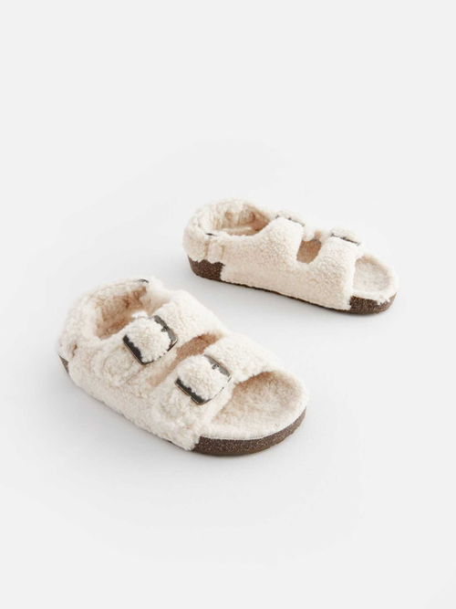 Сандали с пробковой подошвой для девочки Next Q91-819, Молочный