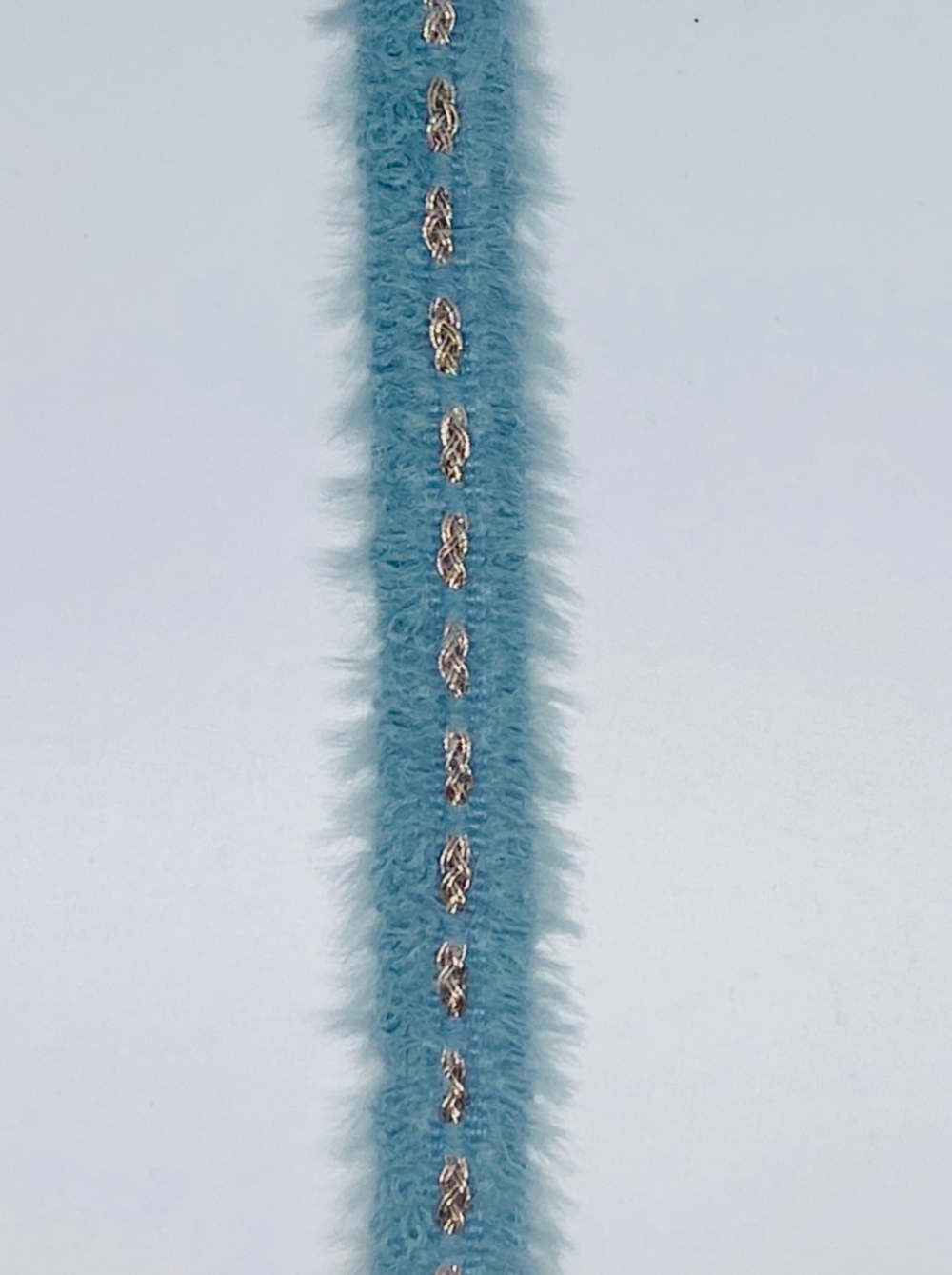 Тесьма отделочная твидовая пушистая (эффект травки) с люрексом ш 20мм 1 м