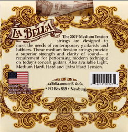 Струны для классической гитары La BELLA 2001 medium hard