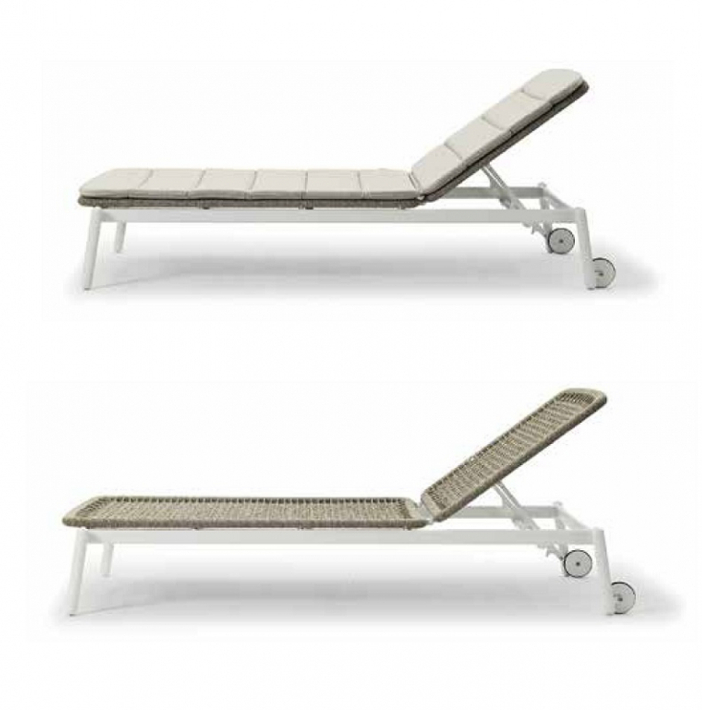 Шезлонг-лежак плетеный с матрасом Tagliamento Armona