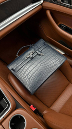 Портфель Hermes из кожи крокодила