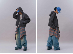 Худи Двухсторонний Nothomme Monterest vintage waffle knit reversible relaxed fit hooded