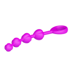 Силиконовая цепочка Beeds с ручкой-кольцом - 19,5 см. (Цвет: лиловый)