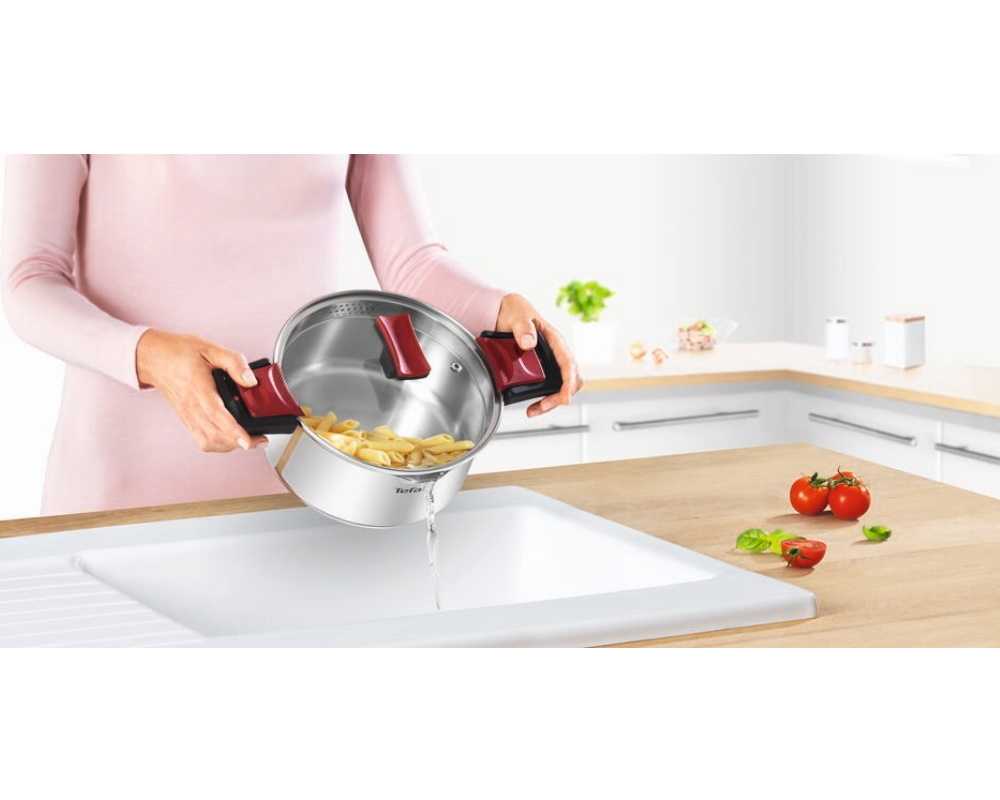 Набор посуды Tefal Cook&Clip 6 предметов 1,5/2,9/5л 16/20/24см G723S674