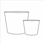 Кашпо, коллекция Concrete (Midnight), форма CRATER