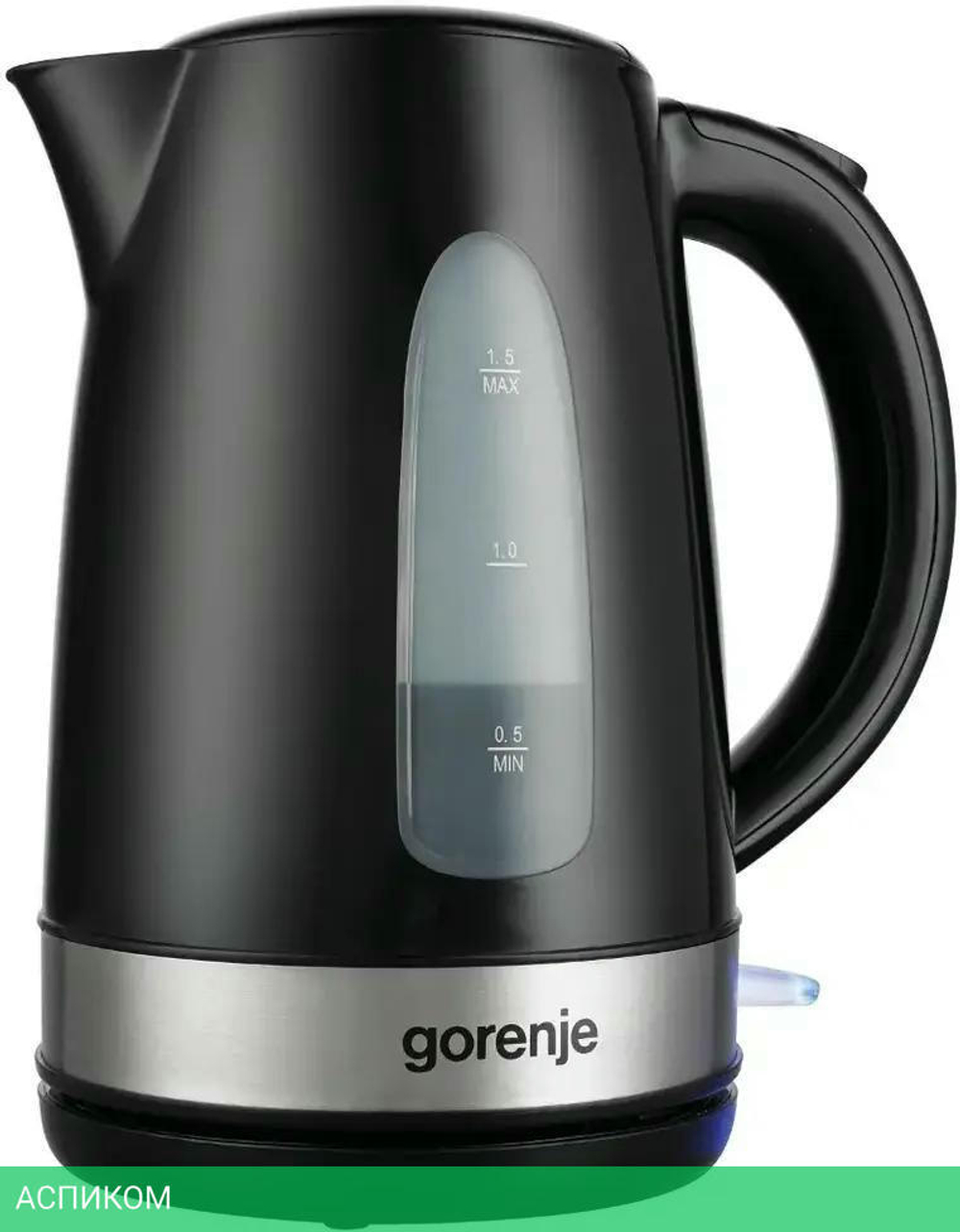 Электрочайник Gorenje K17BK черный/серебристый