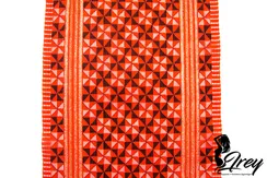 260 Кружево эластичное 19,5 см, Италия, красный/черный