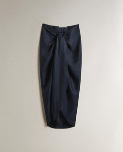 ZARA HOME ДЛИННОЕ ЛЬНЯНОЕ ПАРЕО, СИНИЙ