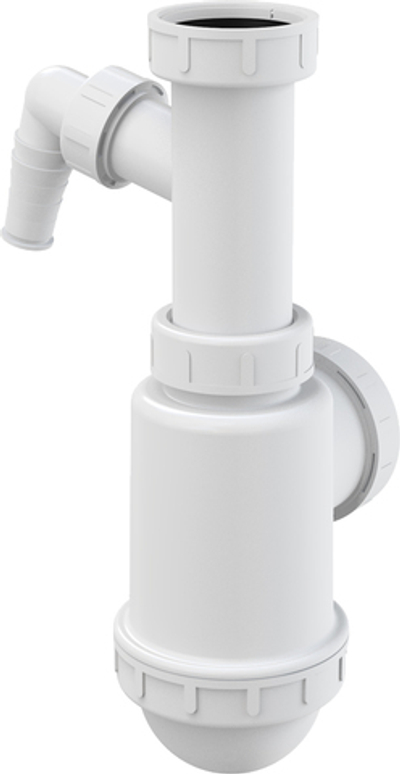 Сифон Alca Plast A443P-DN50/40 для мойки с накидной гайкой 6/4" и штуцером