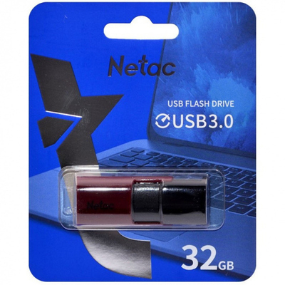 Флешка Netac U182 32GB красно-черная USB 3.0