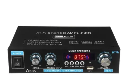 Усилитель звука + FM + BLUETOOTH AK-35 (2х30Вт. USB. TF. bluetooth)