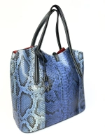 Сумка из натурального питона сине-голубого цвета